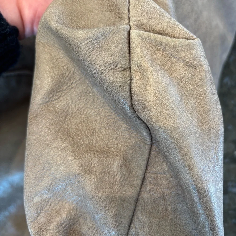 BCBGMaxAzria Tan Leather Hobo Bag - Picture 5 of 14
